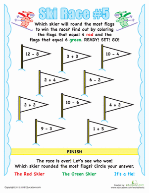 Ski Race Math Facts #5