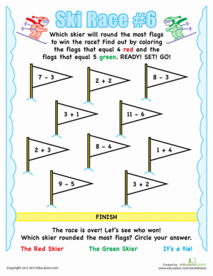 Ski Race Math Facts #6