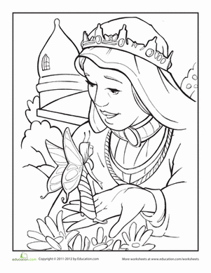 "The Butterfly That Stamped" Coloring Page 1