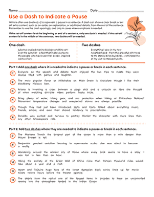 Pause Notice. Connect Worksheet.pdf L.8.2.A Worksheets - Common Core ELA