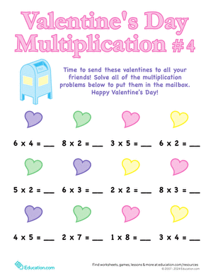 Valentine's Day Multiplication #4