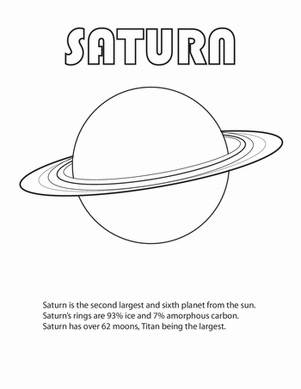 Saturn Coloring Page