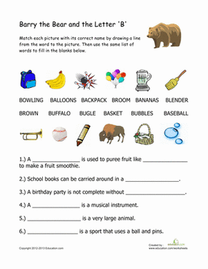 Words That Begin with "B"