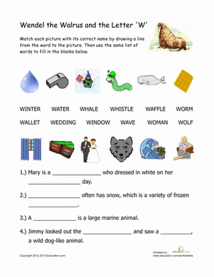 Words That Begin with "W"