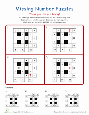 Math Mania Puzzles