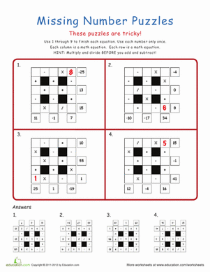 Great Grid Math Puzzles