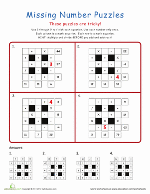 Four Fantastic Math Puzzles