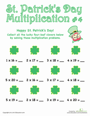 Patrick's Day Multiplication #4