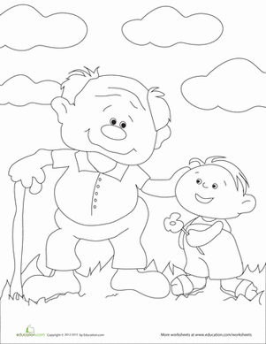 Grandpa Coloring Page
