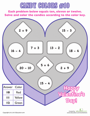 Valentine's Day Math Facts #10