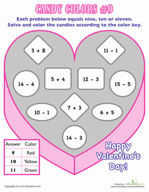 Valentine's Day Math Facts #9