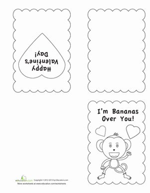 Valentine's Day Coloring Cards