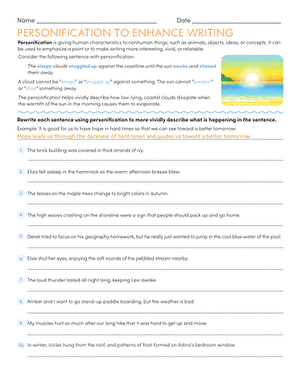 Personification to Enhance Writing