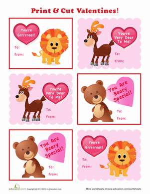 Animal Valentines