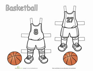 Basketball Paper Dolls
