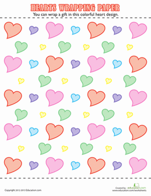 Hearts Wrapping Paper