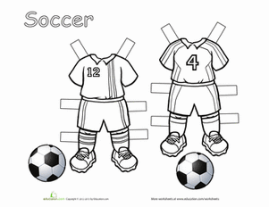 Soccer Paper Dolls