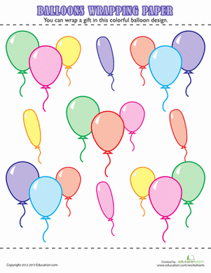 Balloons Wrapping Paper