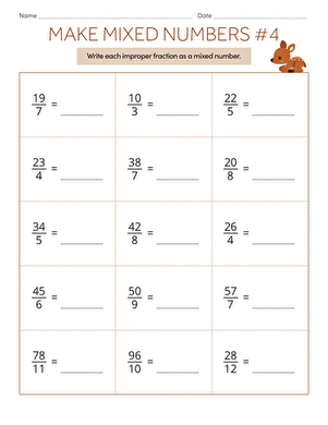 Make Mixed Fractions 4!