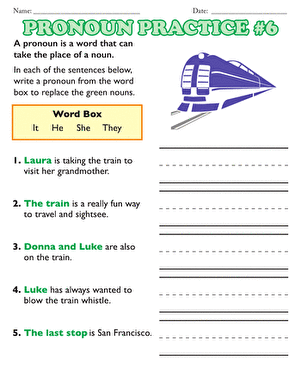 Pronoun Practice #6