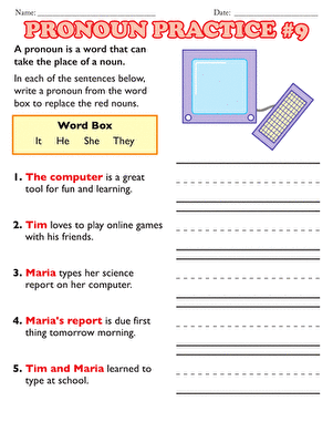 Pronoun Practice #9