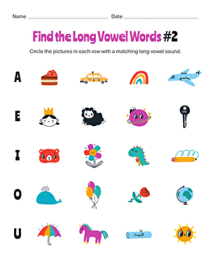 Find the Long Vowel Words #2