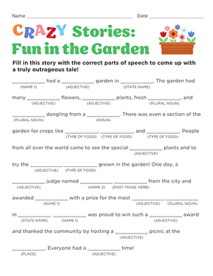 Crazy Stories: Fun in the Garden
