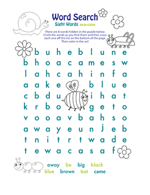 Word Search: A, B, C
