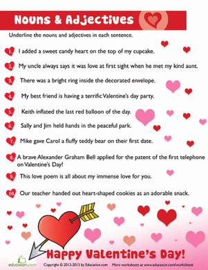 Valentine Nouns and Adjectives #5