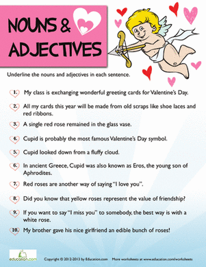 Valentine Nouns and Adjectives #6
