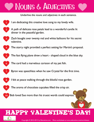 Valentine Nouns and Adjectives #8