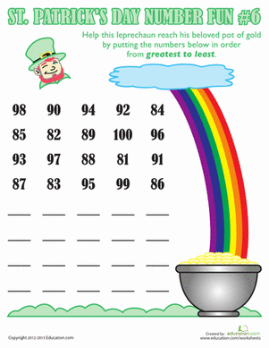 St. Patrick's Day Number Fun #6