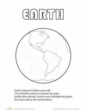 Earth Coloring Page