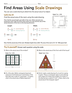 Find Areas Using Scale Drawings