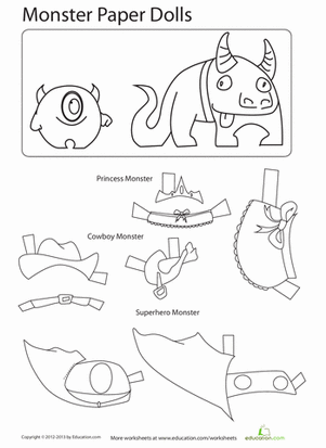 Monster Paper Dolls #2