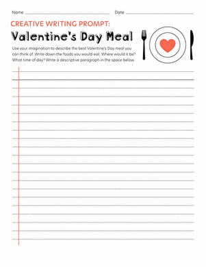 Creative Writing Prompt: Valentine's Day Meal