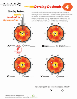 Darting Decimals #4