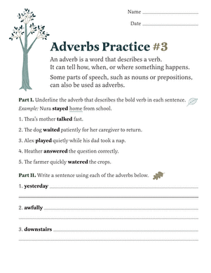 Adverbs Practice #3
