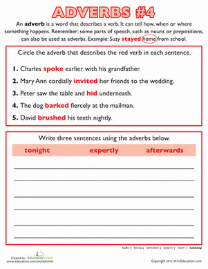 Adverbs Practice #4