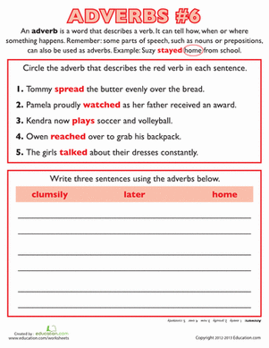 Adverbs Practice #6