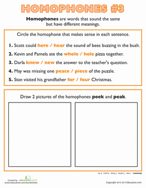 Learning Homophones #3