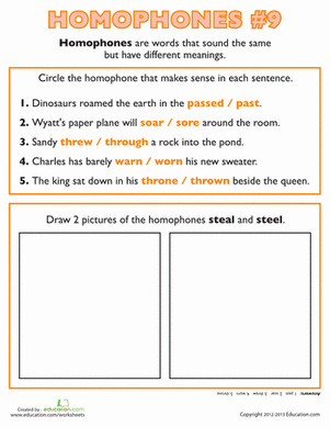 Learning Homophones #9