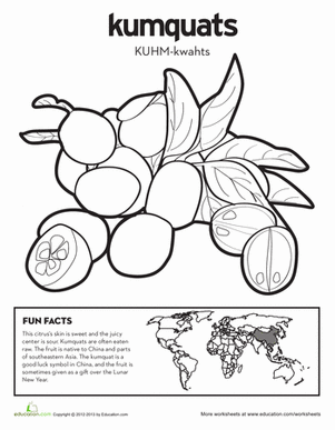 Kumquat Coloring Page