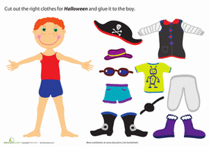 Halloween Paper Doll Boy