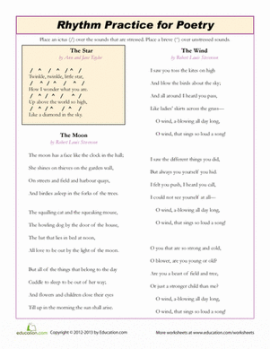 Rhythm Practice for Poetry