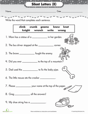 Phonics Review: More Silent Letters