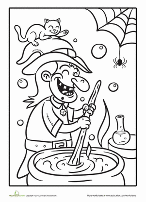 Witch's Potion Coloring Page