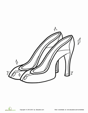 Glass Slipper Coloring Page