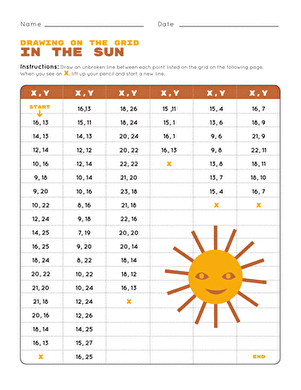 Mystery Picture Graph: In the Sun