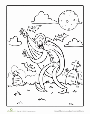 Vampire Coloring Page